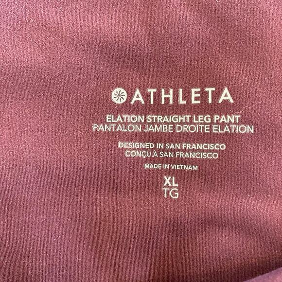 Athleta Elation Straight Leg Pants in Spiced Cabernet Size XL - Picture 7 of 12